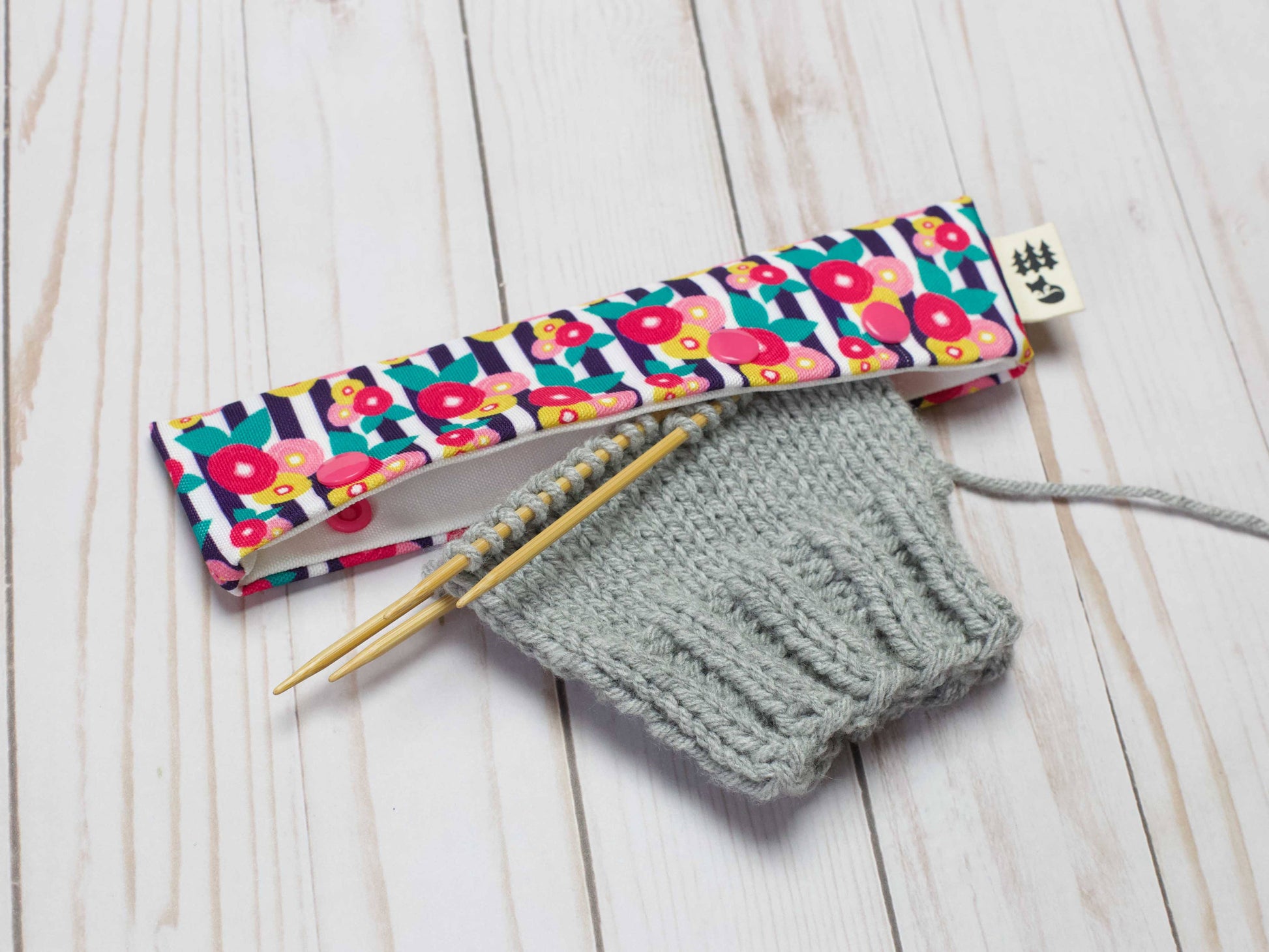 Fox & Pine Stitches Stripes + Flowers | DPN Holder Needle Holders