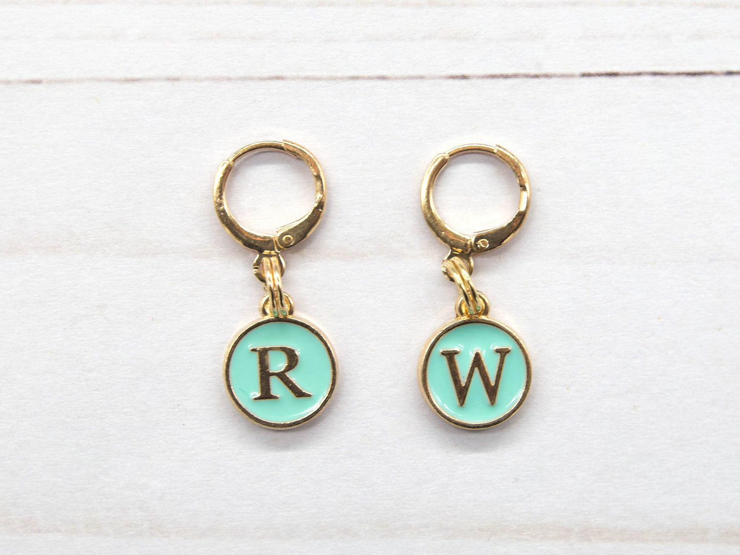 Fox & Pine Stitches Teal Right Wrong Side | Stitch Markers Knitting Notions Stitch markers