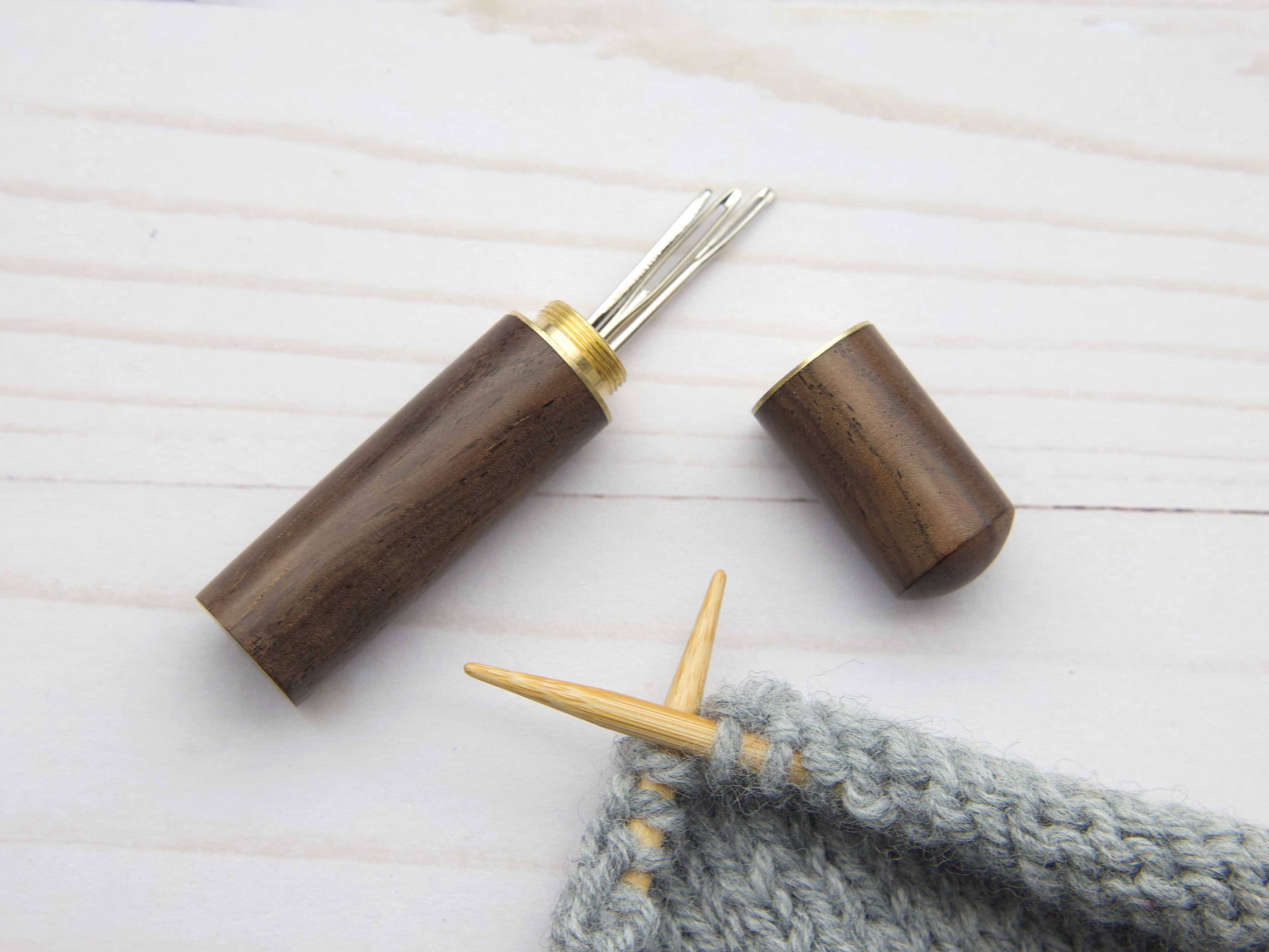 Fox & Pine Stitches Wooden Darning Needle | Storage Cases Tapestry Knitting Needles