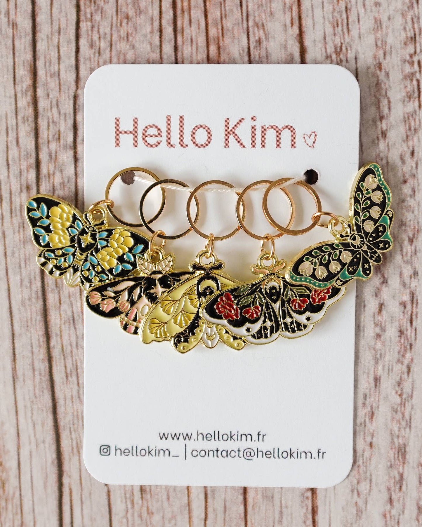 Hello Kim - Kim Chui Butterflies - Marker rings Stitch markers