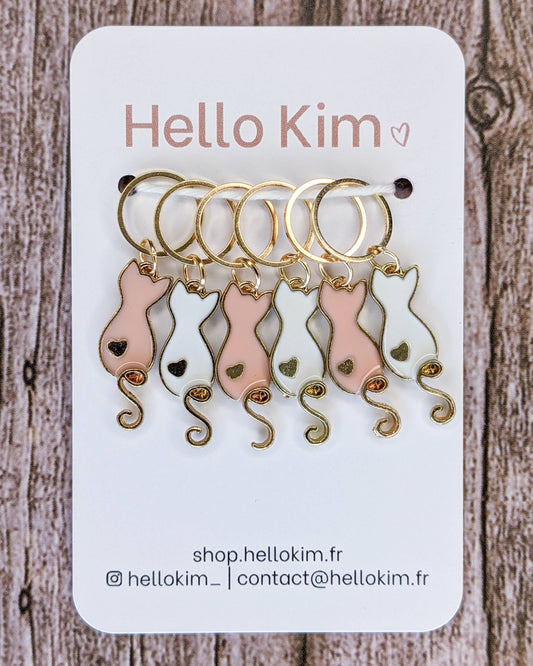 Hello Kim - Kim Chui Cats heart #2 - Marker rings Stitch markers