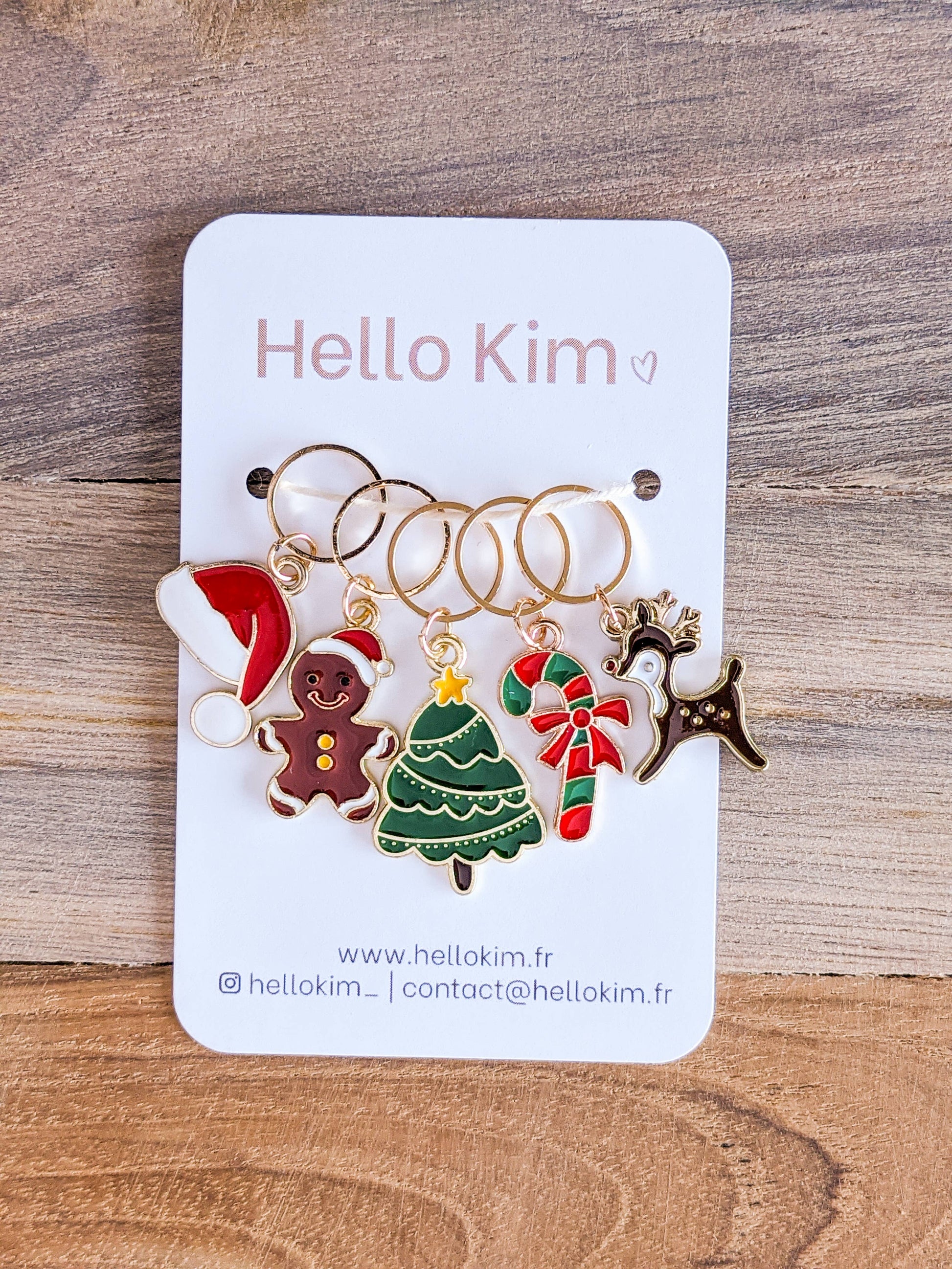 Hello Kim - Kim Chui Christmas #2 - Marker Rings Stitch markers