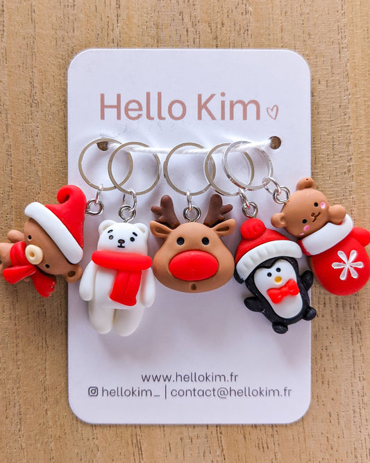 Hello Kim - Kim Chui Christmas #3 - Marker Rings Stitch markers