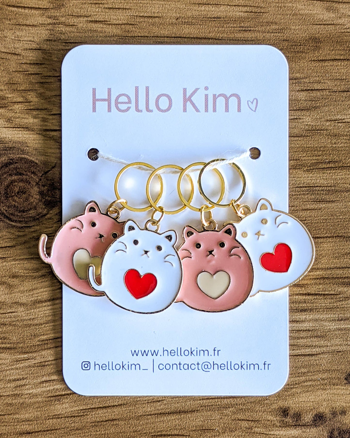 Hello Kim - Kim Chui Heart Cats Marker Rings Stitch markers