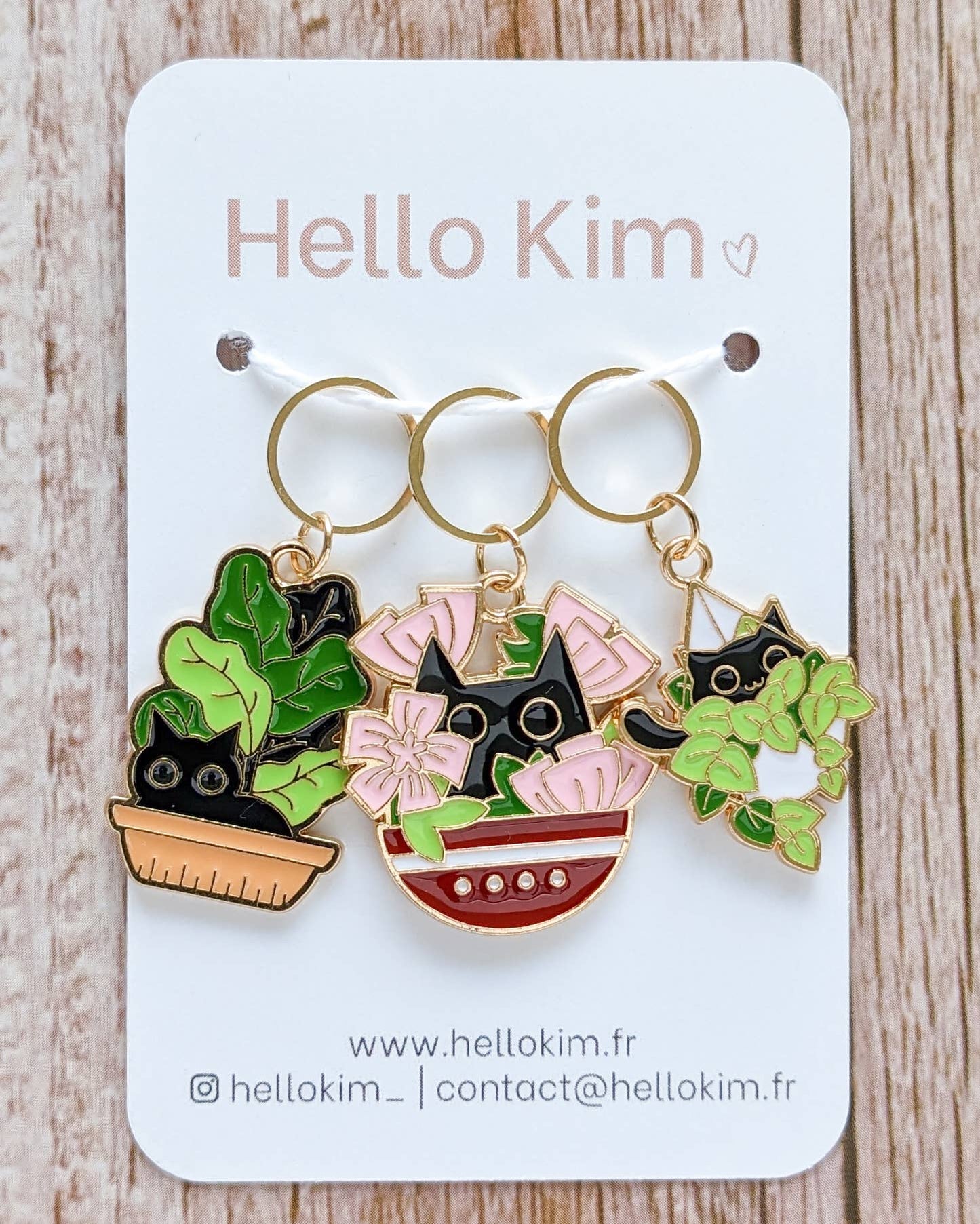 Hello Kim - Kim Chui Wild Cats - Marker Rings Stitch markers