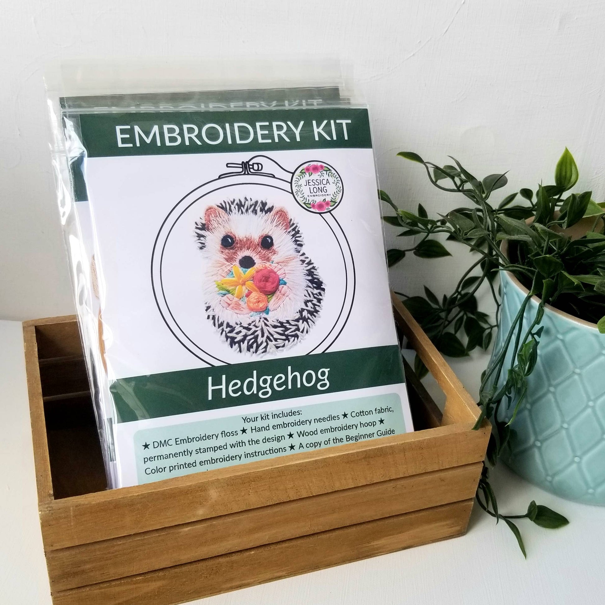 Jessica Long Embroidery Hedgehog Embroidery Kit Embroidery Kit