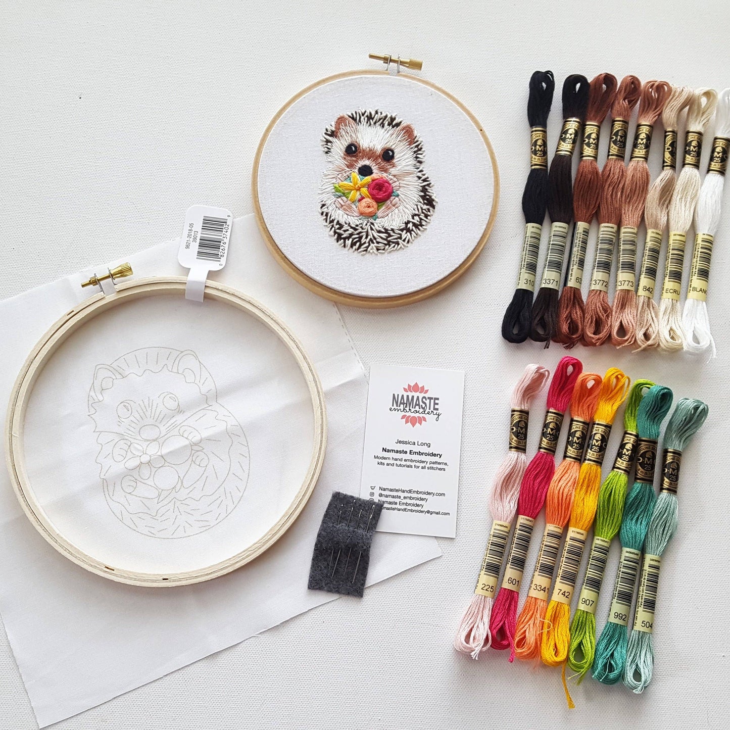 Jessica Long Embroidery Hedgehog Embroidery Kit Embroidery Kit