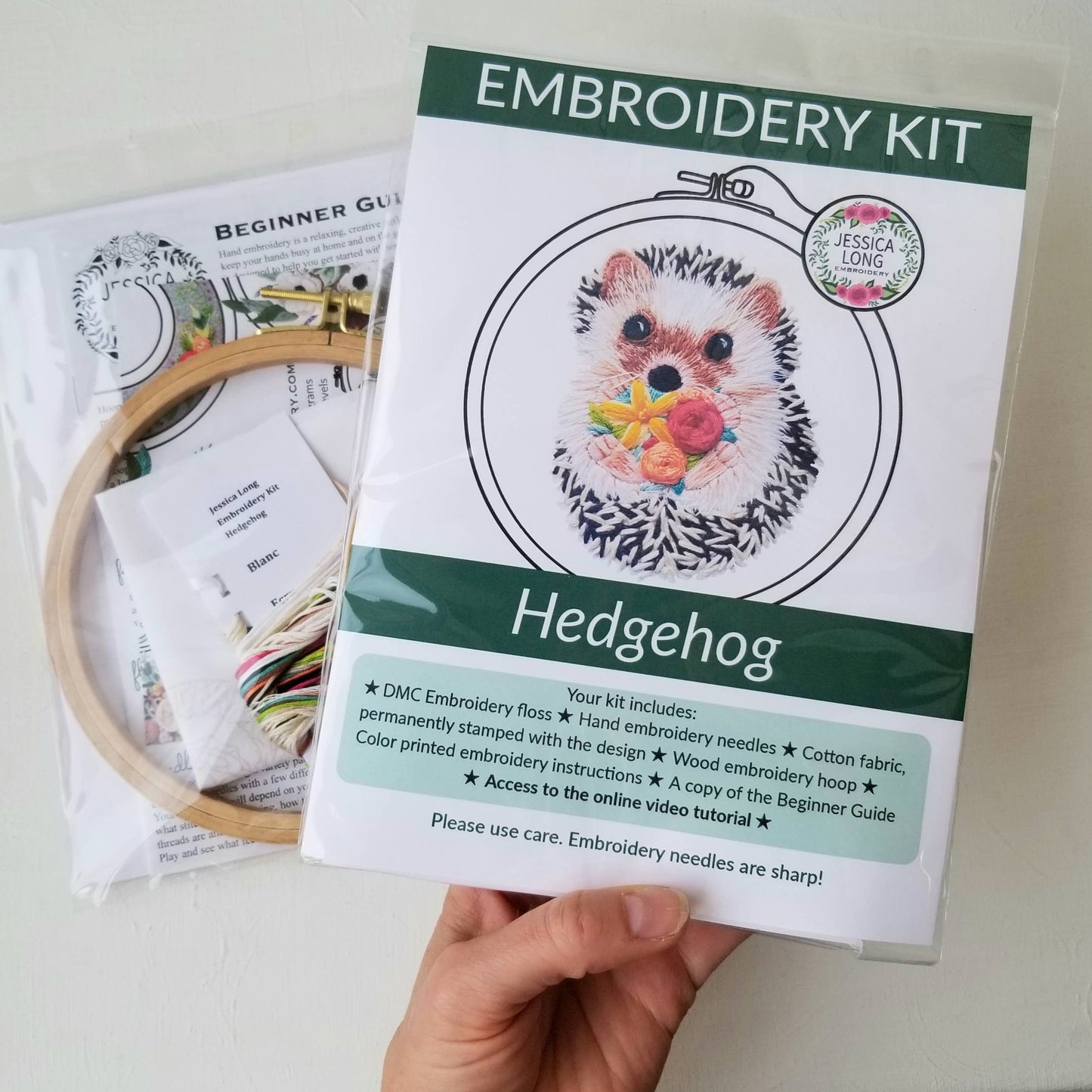 Jessica Long Embroidery Hedgehog Embroidery Kit Embroidery Kit