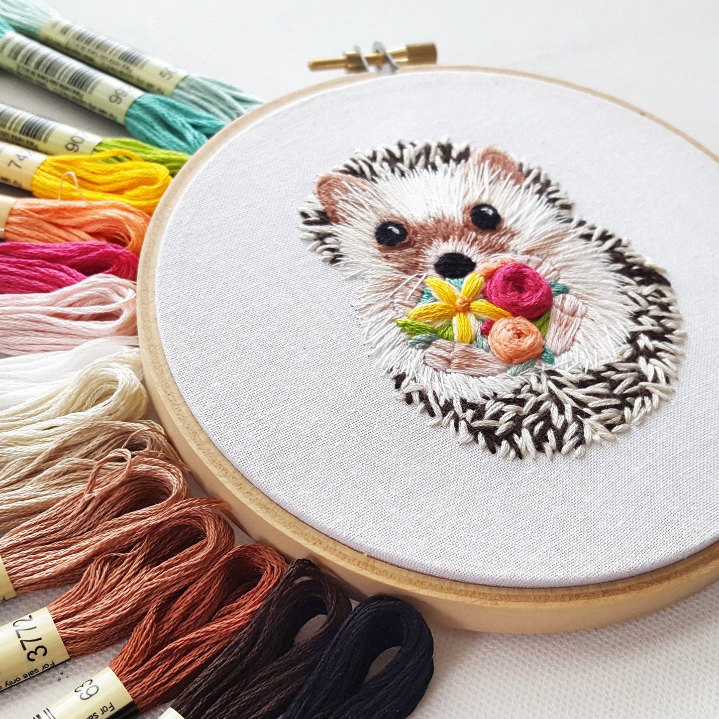 Jessica Long Embroidery Hedgehog Embroidery Kit Embroidery Kit