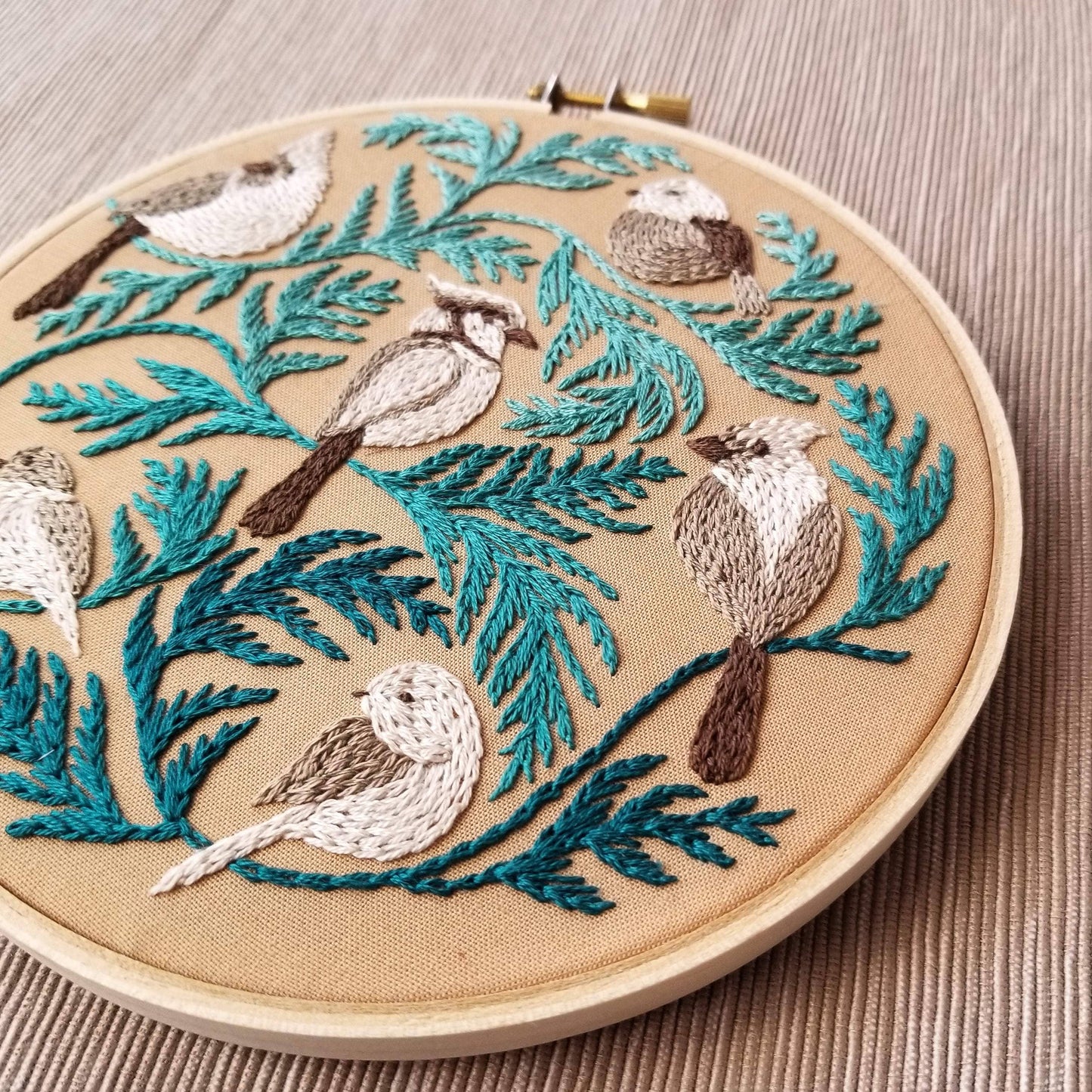 Jessica Long Embroidery Winter Birds Embroidery Kit Embroidery Kit