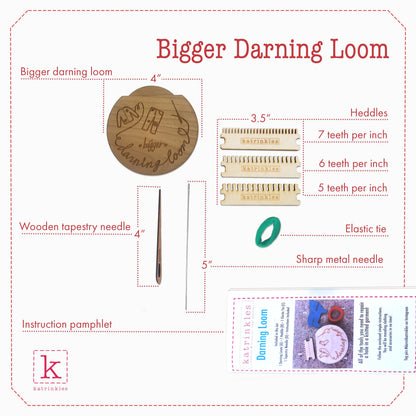 Katrinkles Bigger Darning Loom Kit -$44 Bigger Darning & Mending Loom Kit Craft Kits