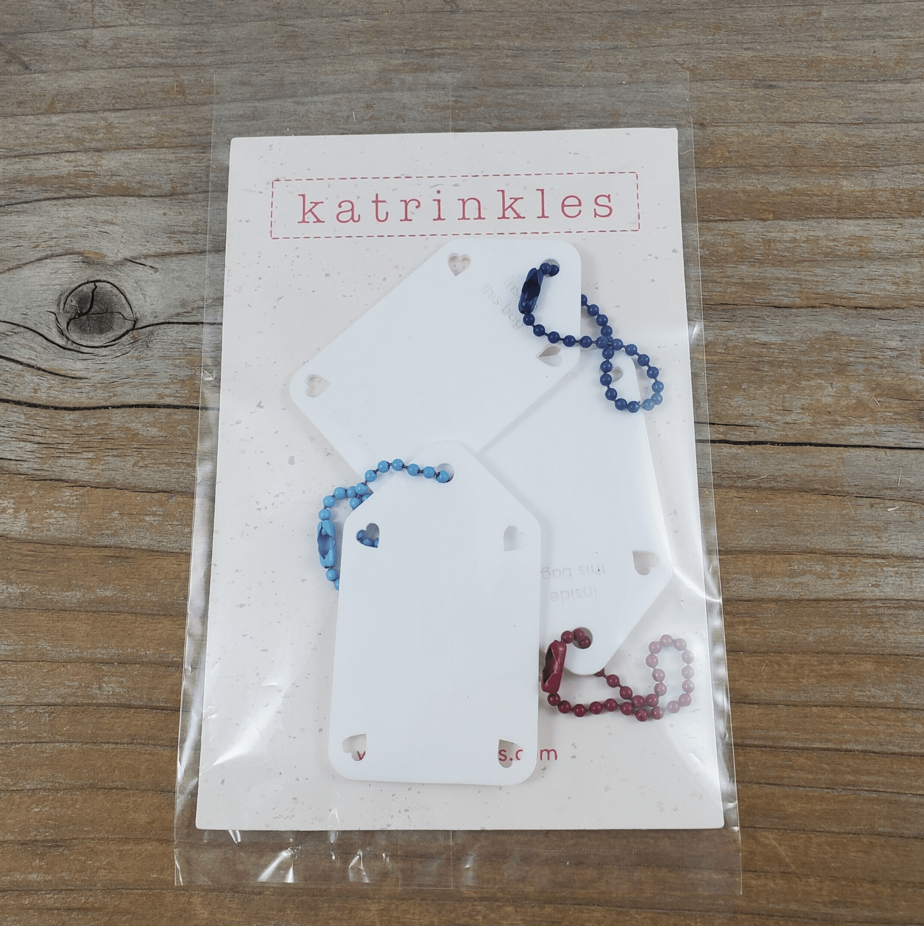 Katrinkles Write On / Wipe Off Acrylic White Project Bag Tags Notions and Tools