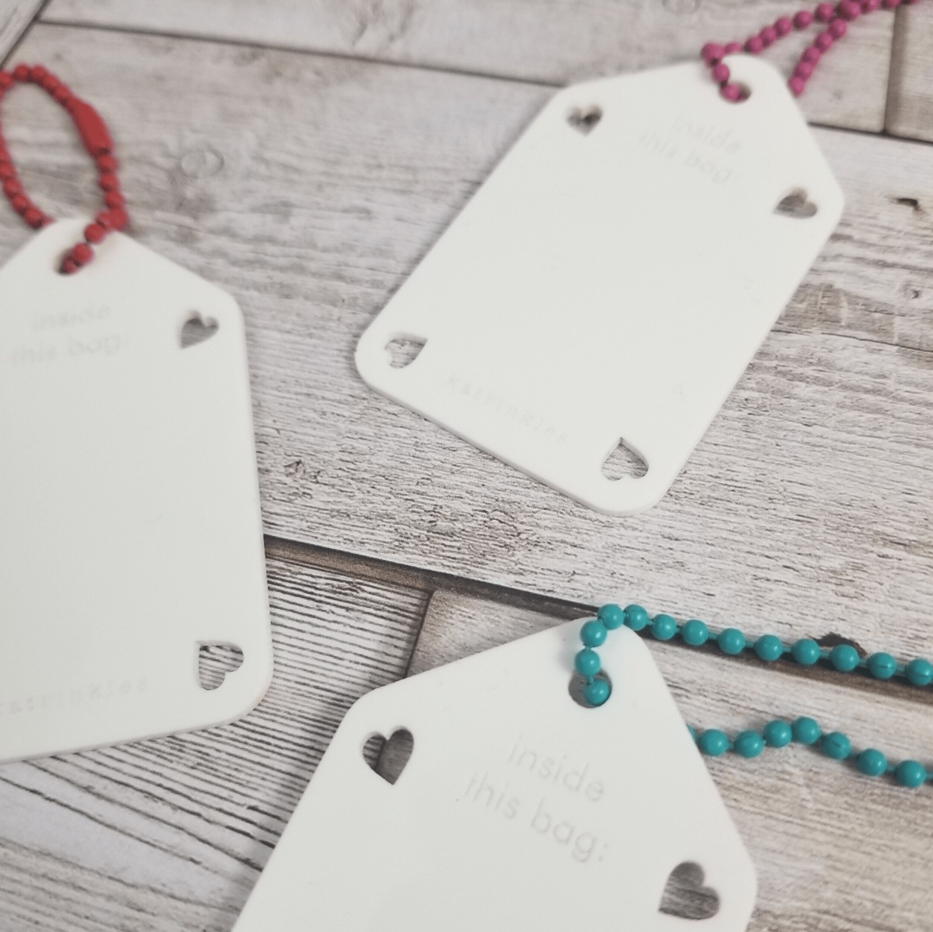 Katrinkles Write On / Wipe Off Acrylic White Project Bag Tags Notions and Tools