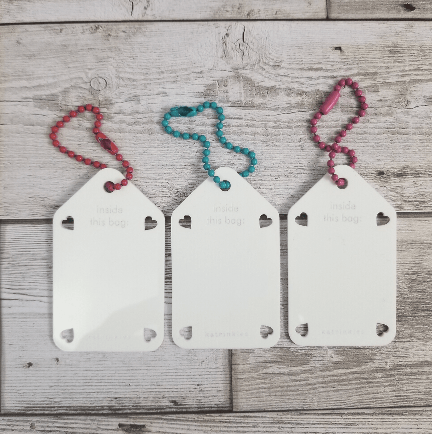Katrinkles Write On / Wipe Off Acrylic White Project Bag Tags Notions and Tools