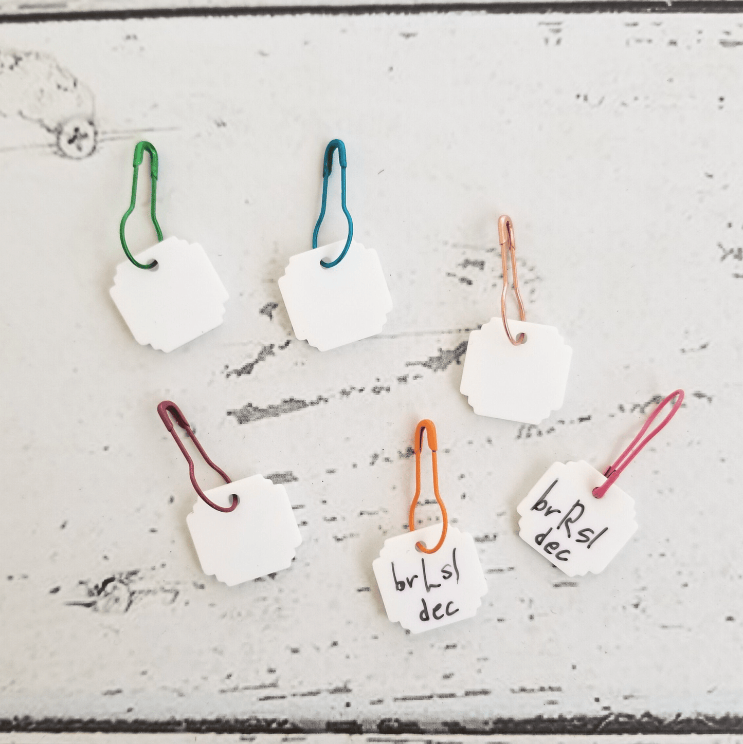 Katrinkles Write On / Wipe Off White Stitch Marker Set Stitch markers