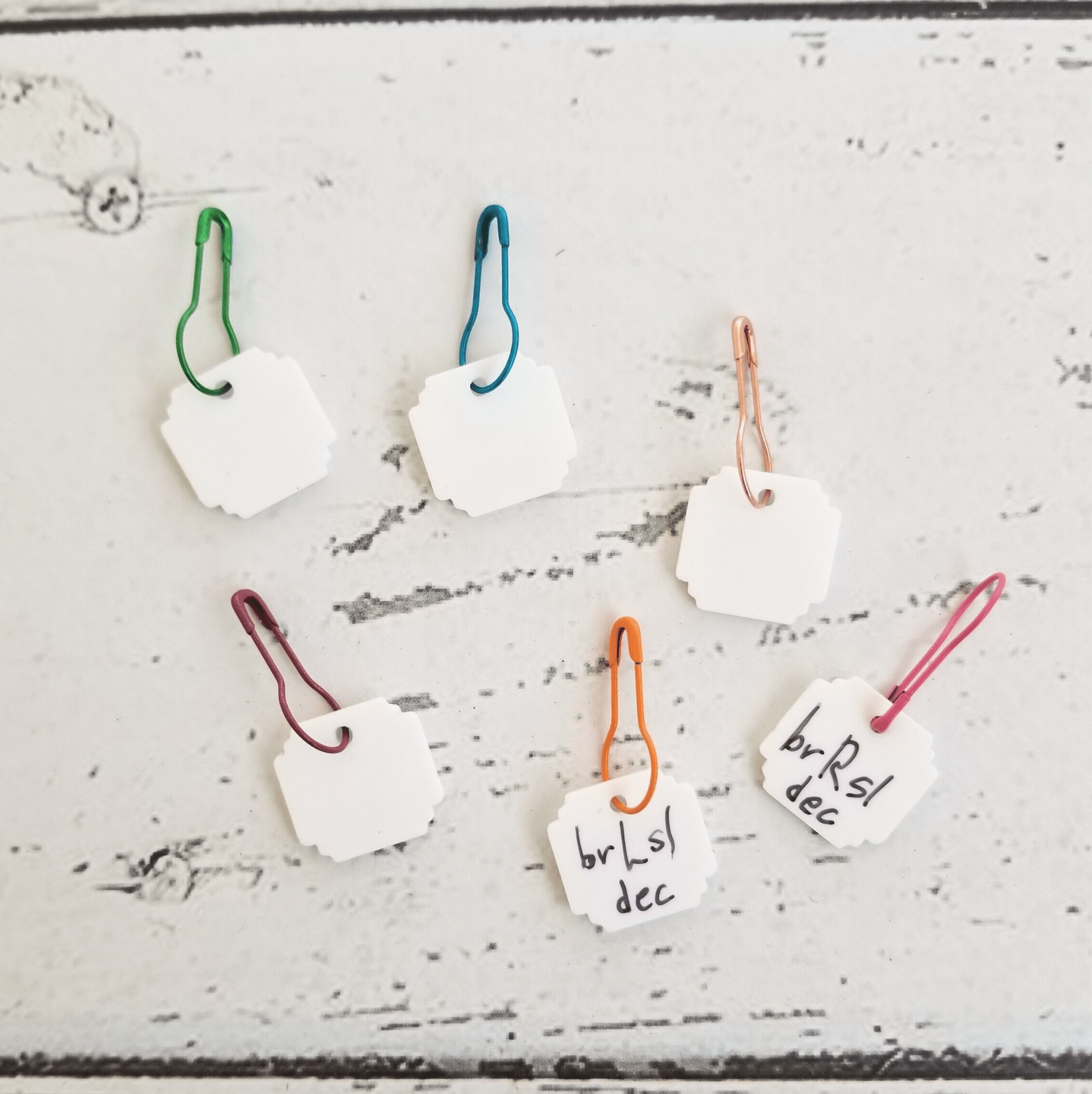 Katrinkles Write On / Wipe Off White Stitch Marker Set Stitch markers