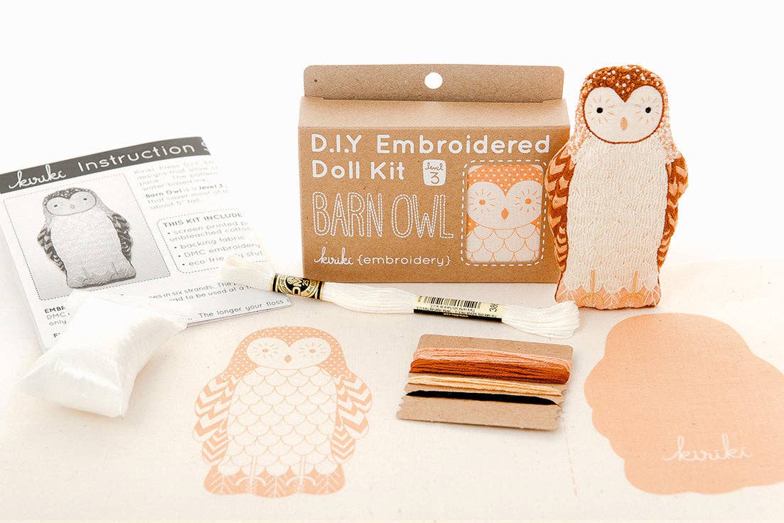 Kiriki Press Barn Owl - Embroidery Kit Embroidery Kit