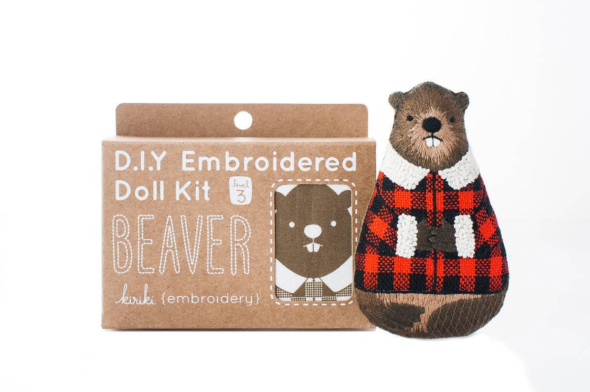 Kiriki Press Beaver - Embroidery Kit Embroidery Kit