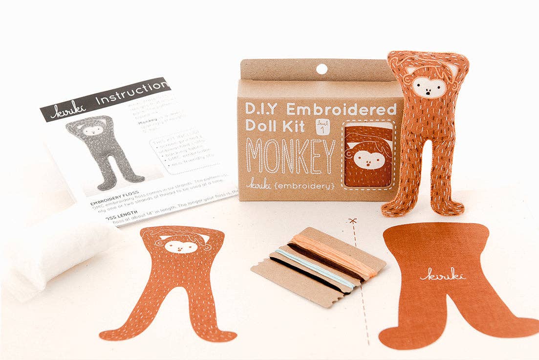 Kiriki Press Monkey - Embroidery Kit Embroidery Kit