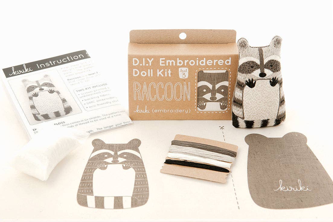 Kiriki Press Raccoon - Embroidery Kit Embroidery Kit