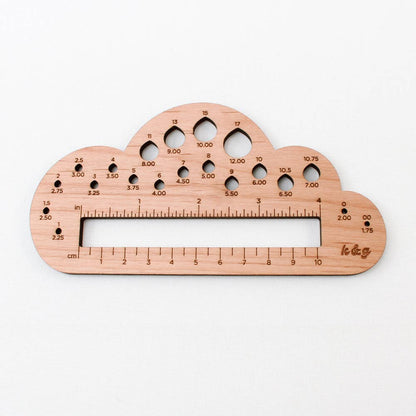 Knit & Gather 4" Cloud Knitting Needle Gauge Tool Gauge Rulers