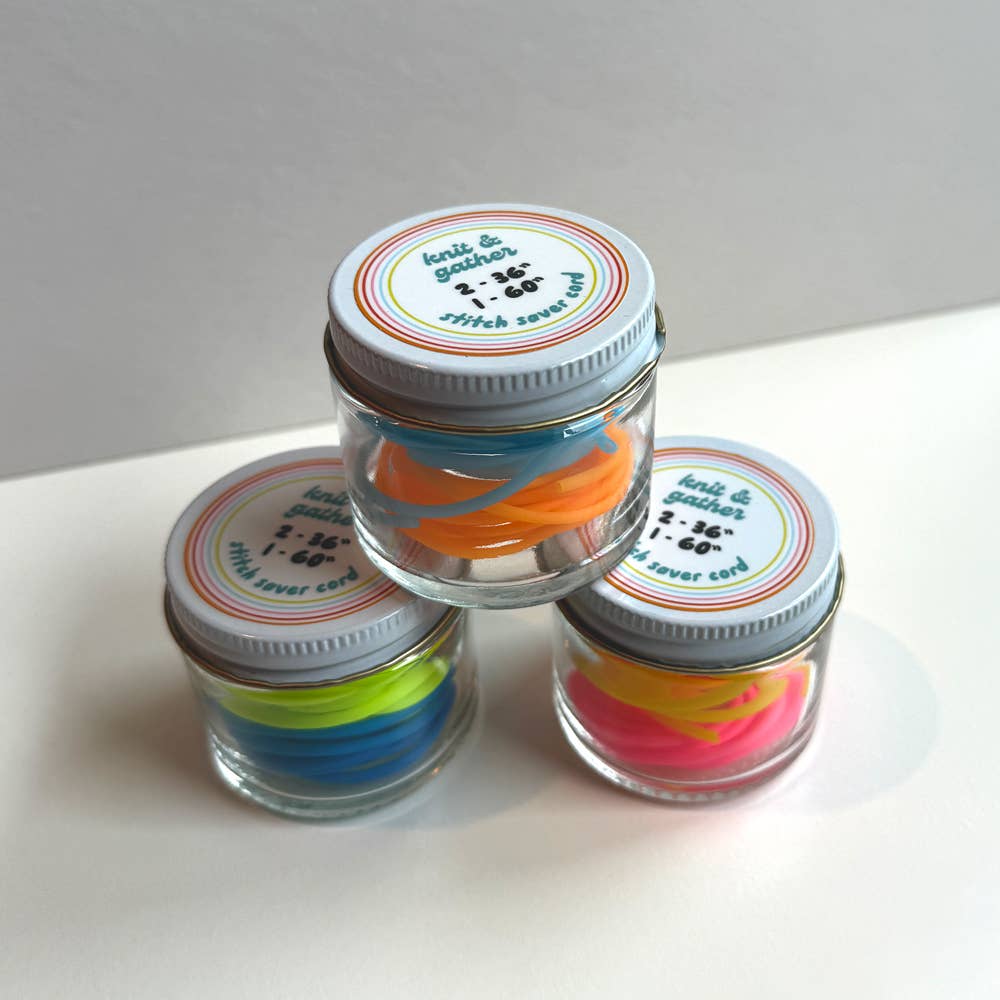 Knit & Gather Knitting Stitch Saver Cords - Barber Cords Notions and Tools