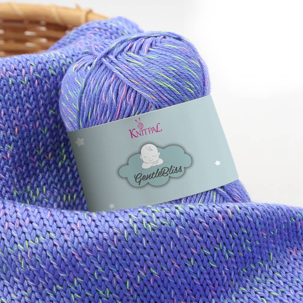 KnitPal Blue Violet GentleBliss Baby Yarn (100% Acrylic) - 8 Skeins Yarn