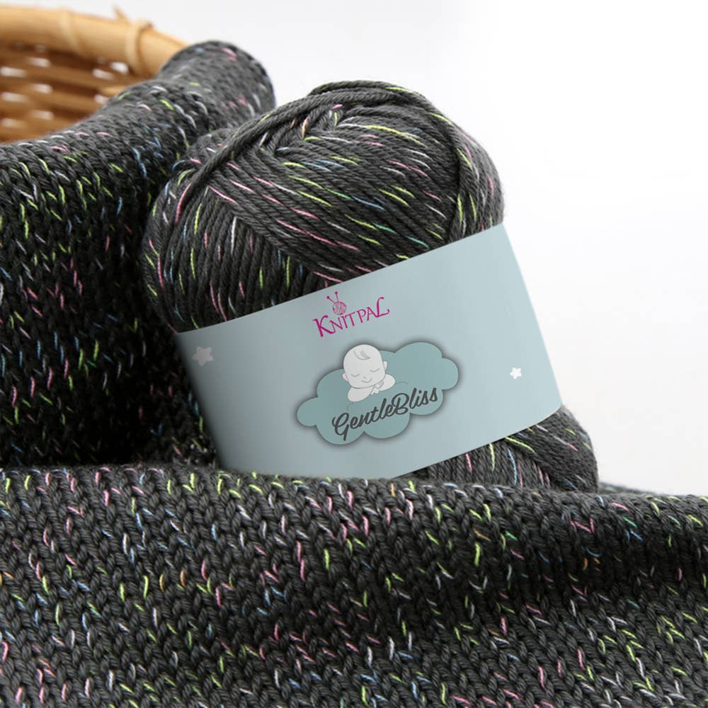 KnitPal Charcoal Gray GentleBliss Baby Yarn (100% Acrylic) - 8 Skeins Yarn