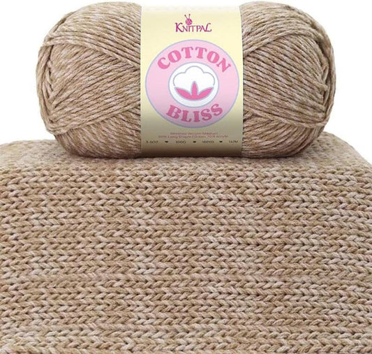 KnitPal Cotton Bliss Milky Soft Yarn - #4 Worsted Weight Yarn