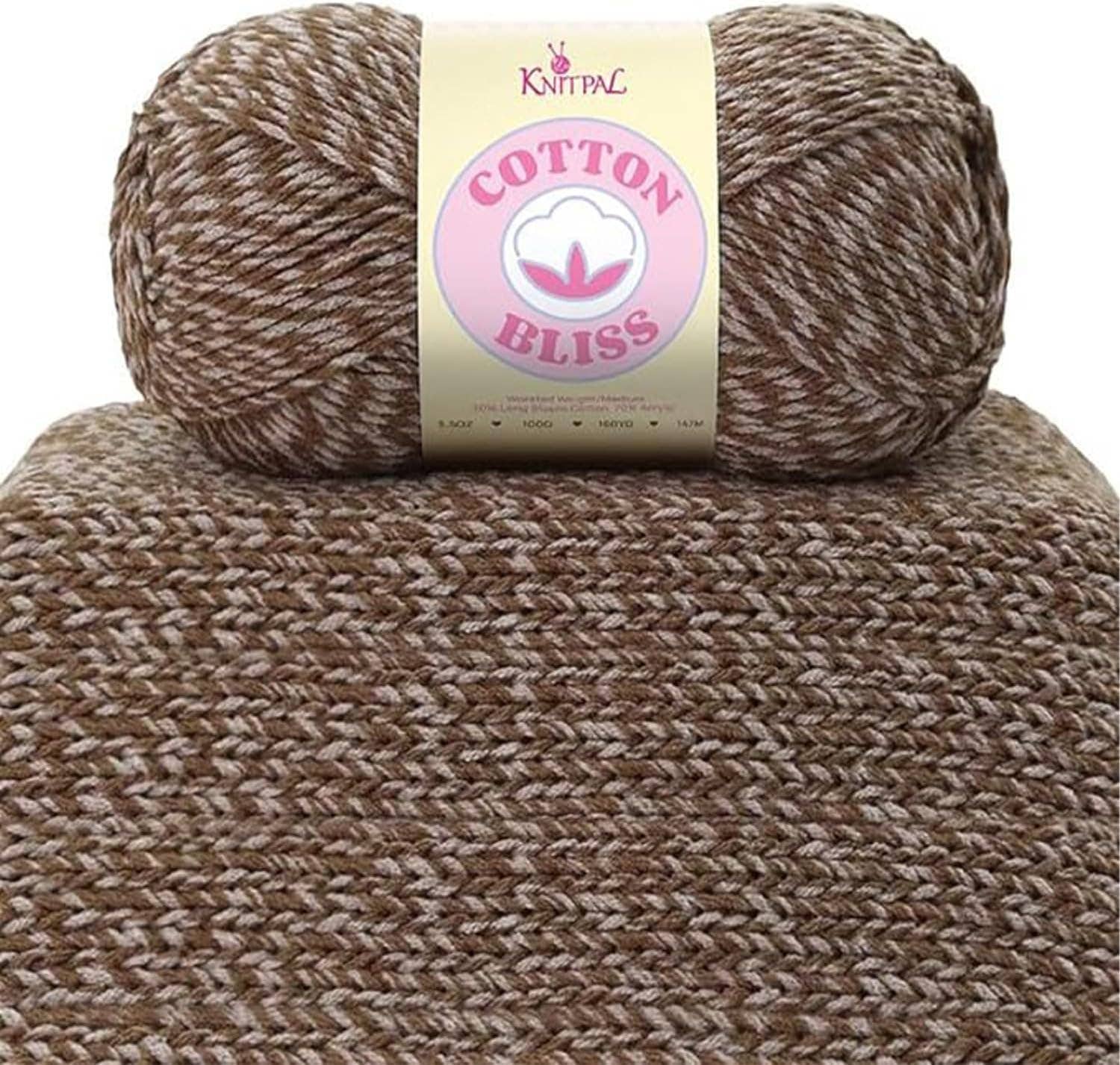 KnitPal Cotton Bliss Milky Soft Yarn - #4 Worsted Weight Yarn