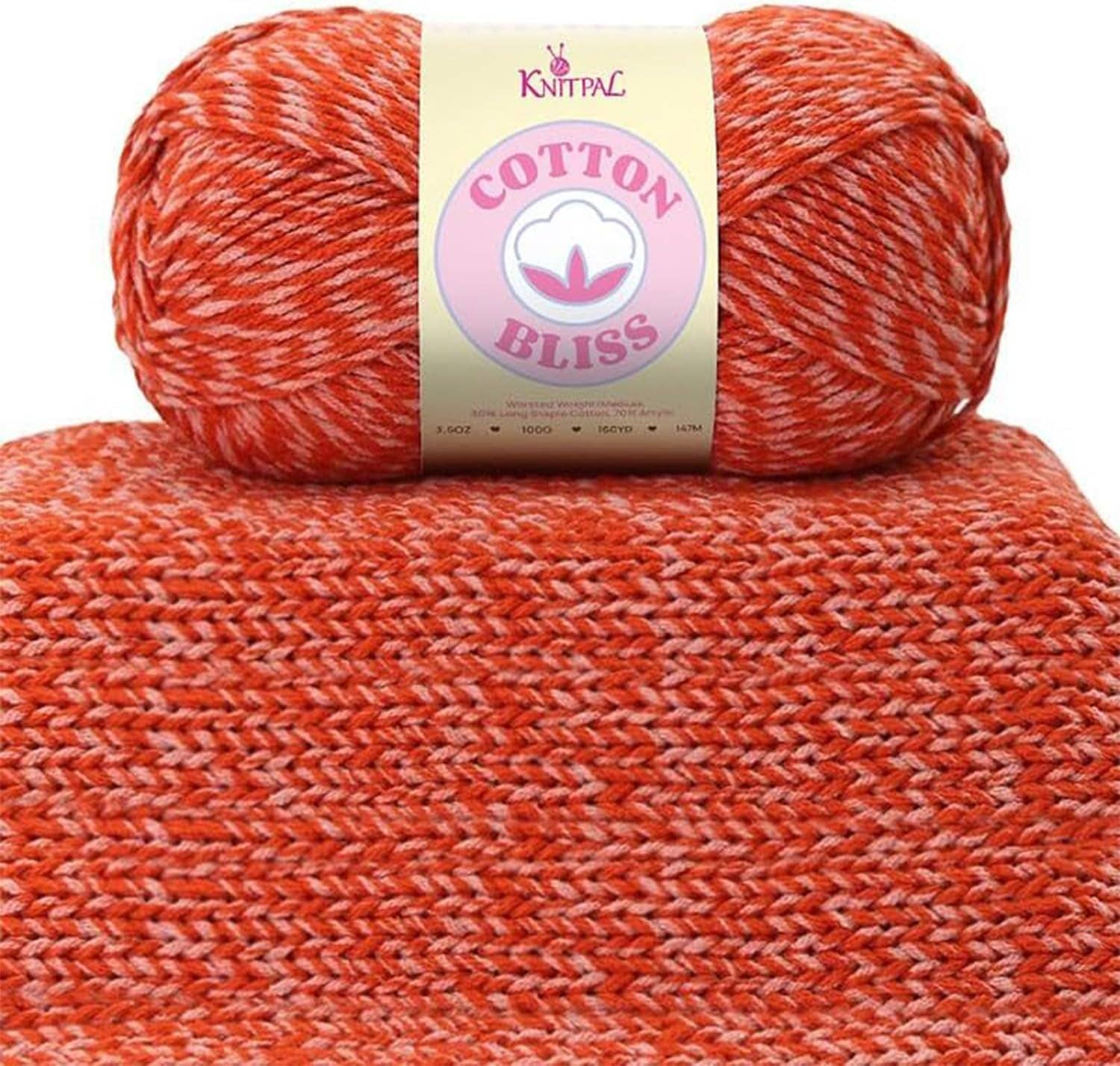 KnitPal Cotton Bliss Milky Soft Yarn - #4 Worsted Weight Yarn