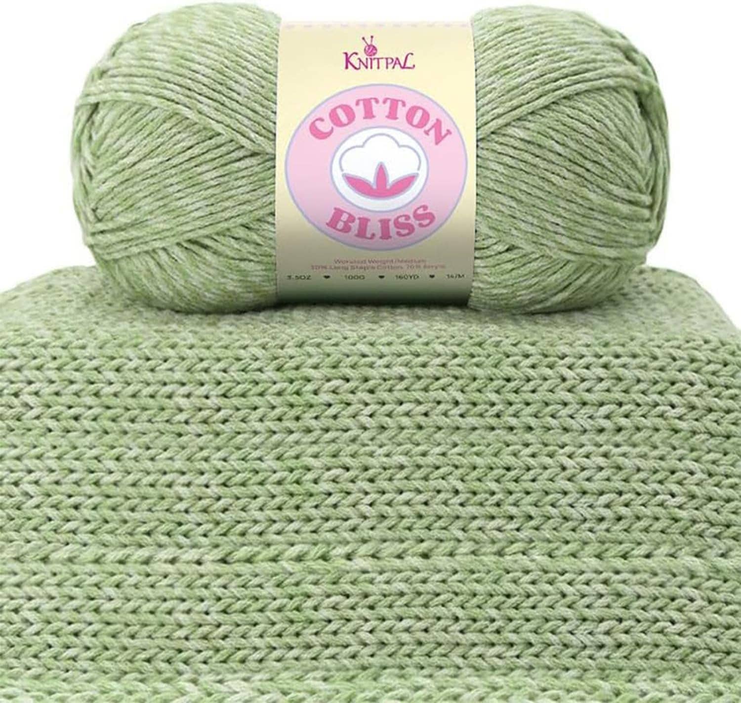 KnitPal Cotton Bliss Milky Soft Yarn - #4 Worsted Weight Yarn