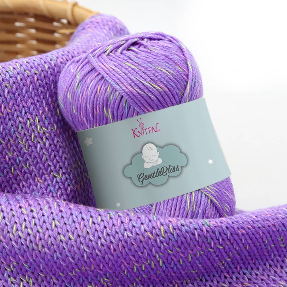 KnitPal Lavender Purple GentleBliss Baby Yarn (100% Acrylic) - 8 Skeins Yarn