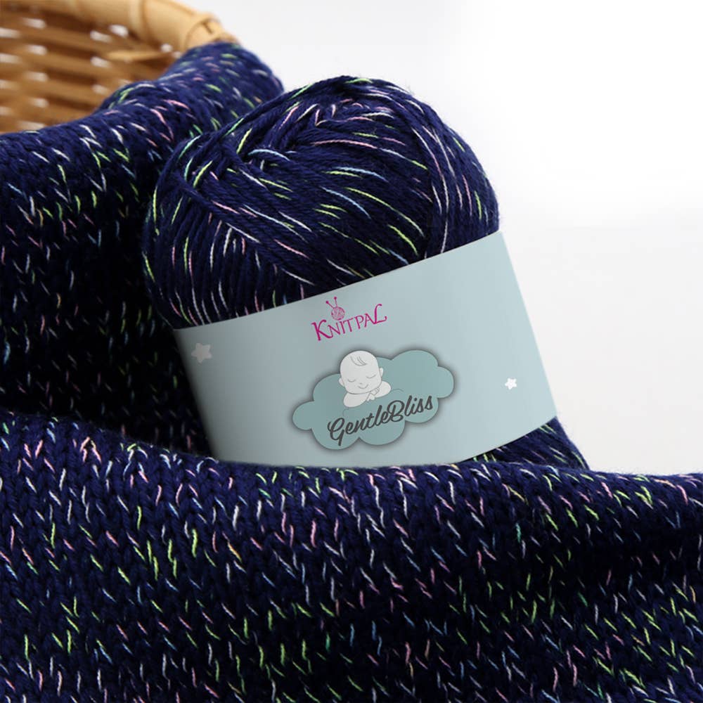 KnitPal Navy Blue GentleBliss Baby Yarn (100% Acrylic) - 8 Skeins Yarn