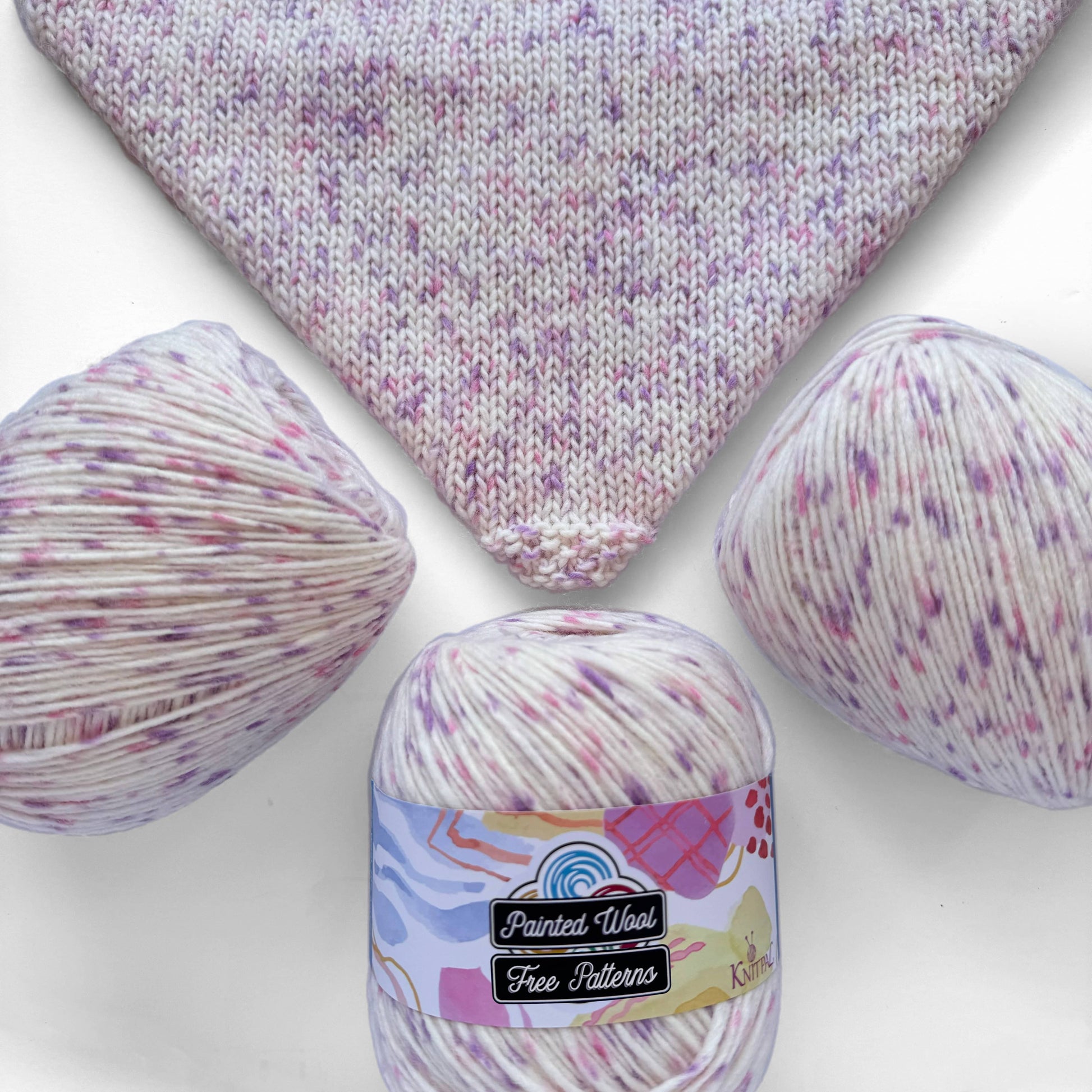 KnitPal Purple Berries Painted Wool Yarn - DK Weight Yarn