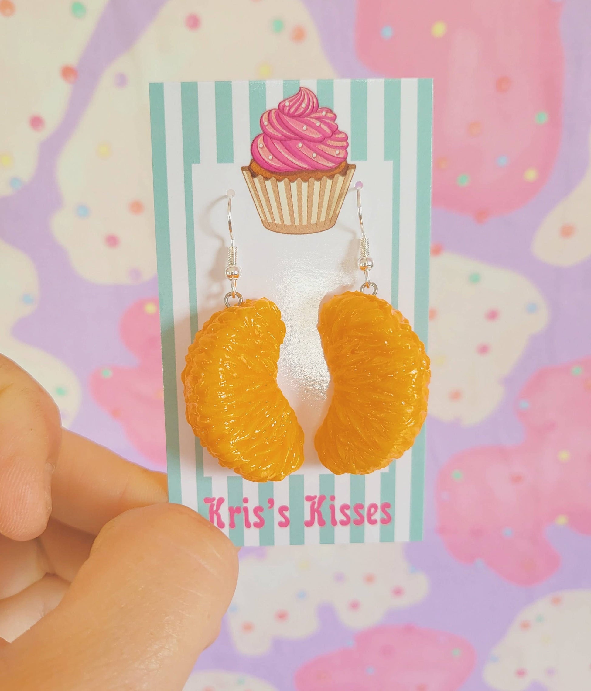 Kris's Kisses Kreations Orange Slice Earrings