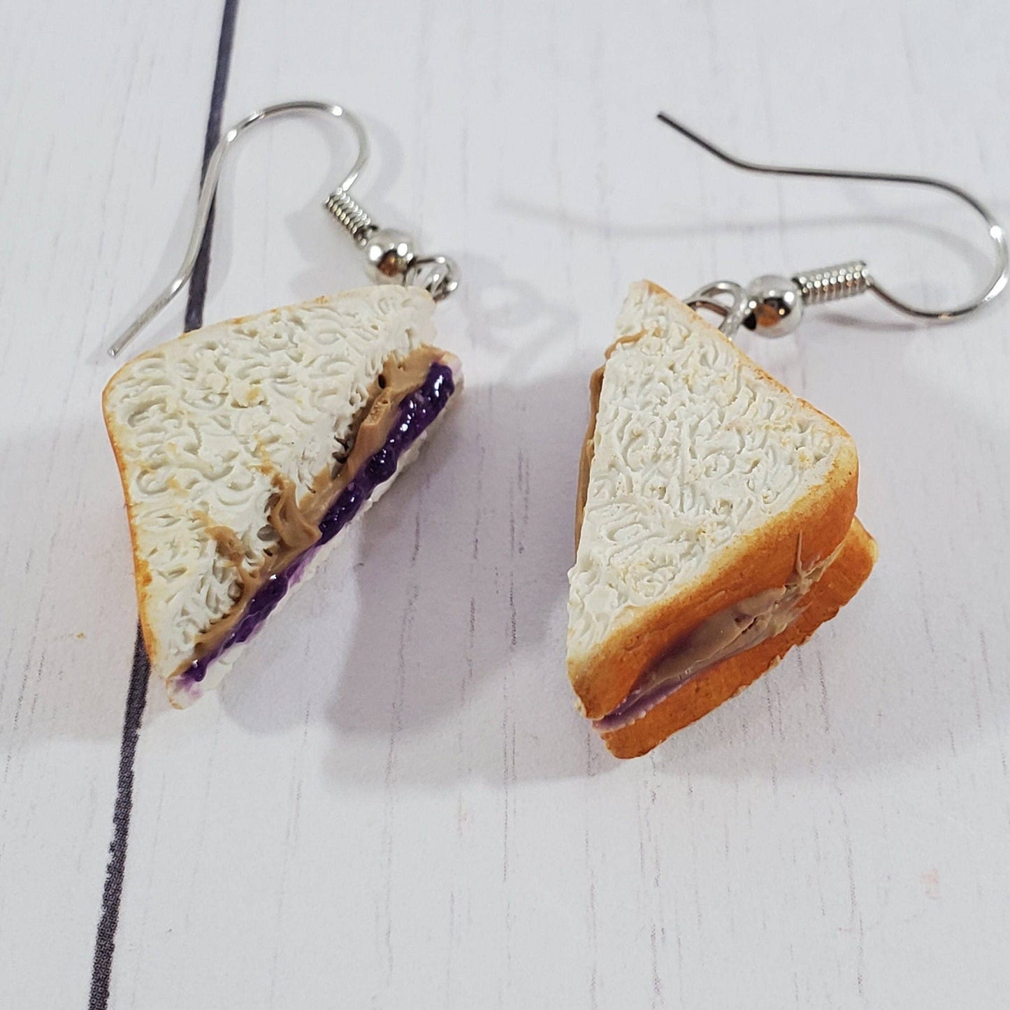 Kris's Kisses Kreations Peanut Butter and Jelly Earrings, PB&J Earrings