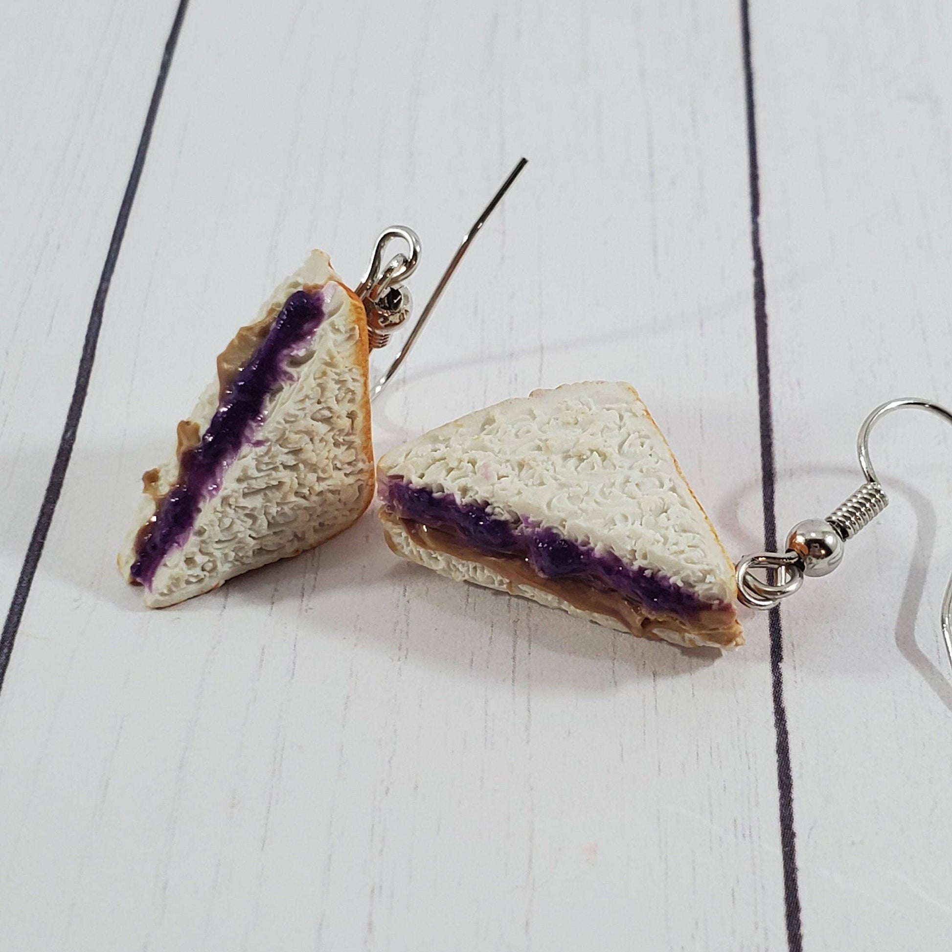 Kris's Kisses Kreations Peanut Butter and Jelly Earrings, PB&J Earrings