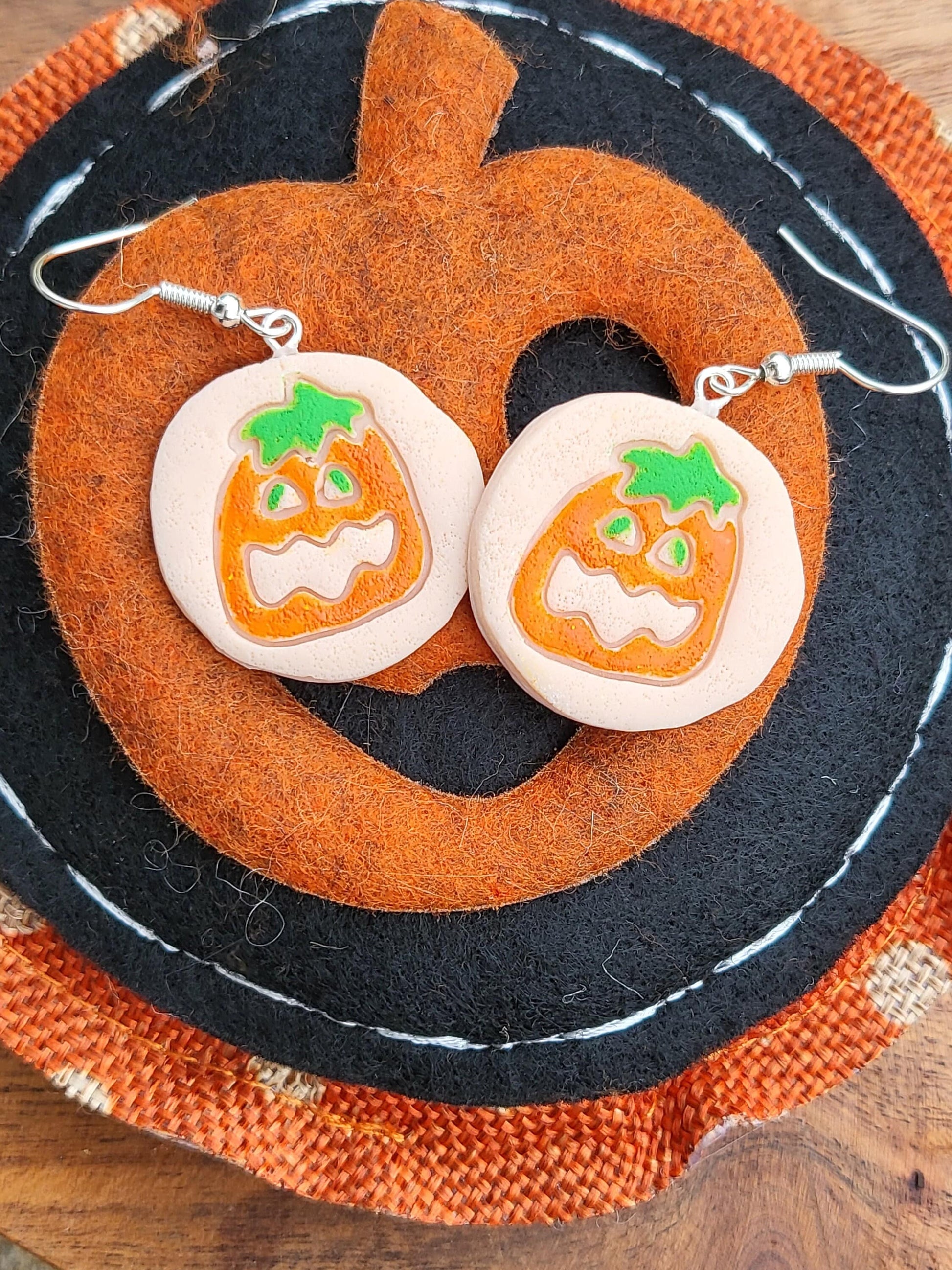 Kris's Kisses Kreations Pumpkin Cookie Earrings