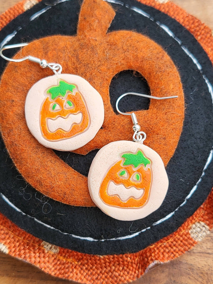 Kris's Kisses Kreations Pumpkin Cookie Earrings