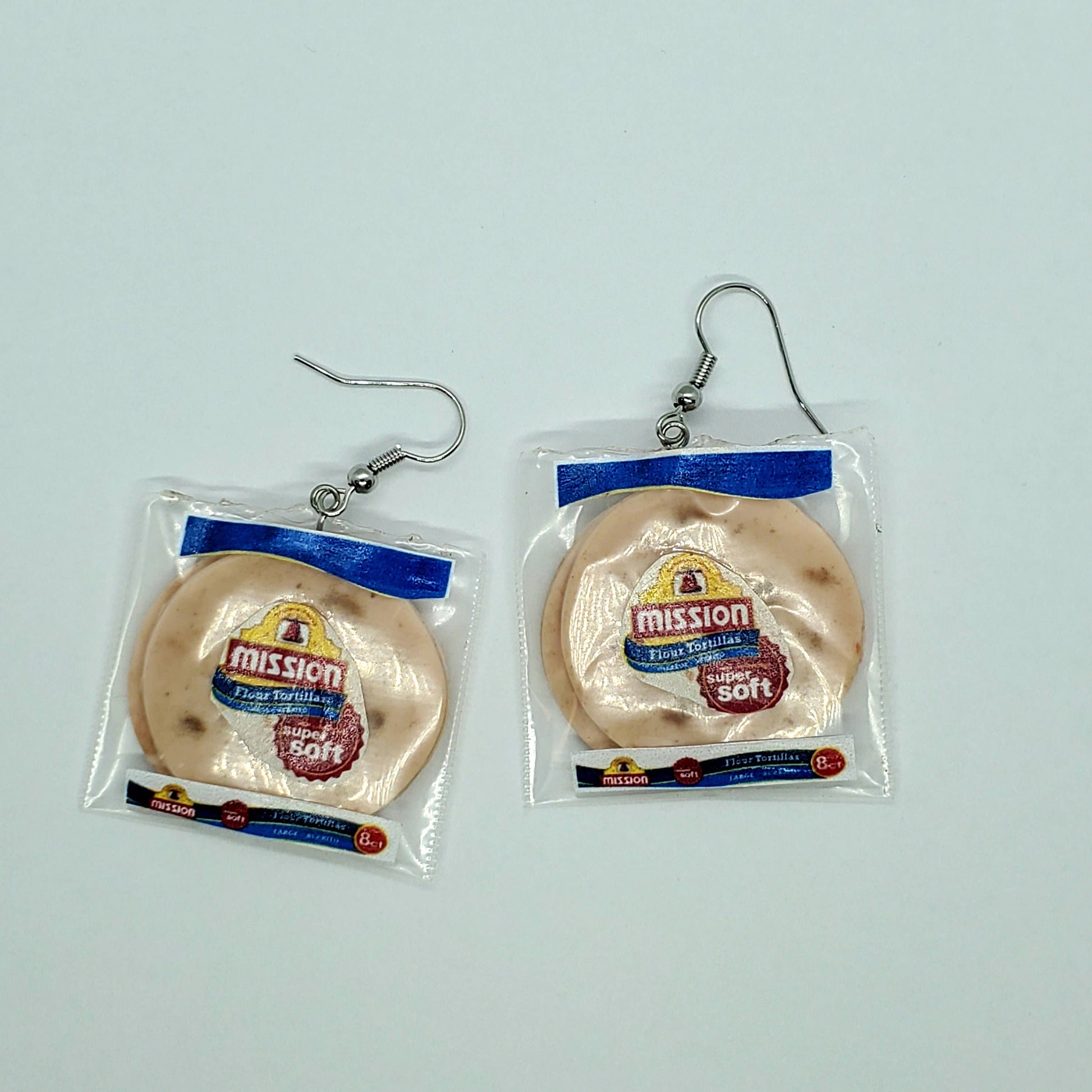 Kris's Kisses Kreations Tortilla Earrings, Taco Earrings, Wrap Earrings