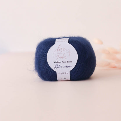Lise Tailor Navy Blue Mohair Wool & Silk Yarn