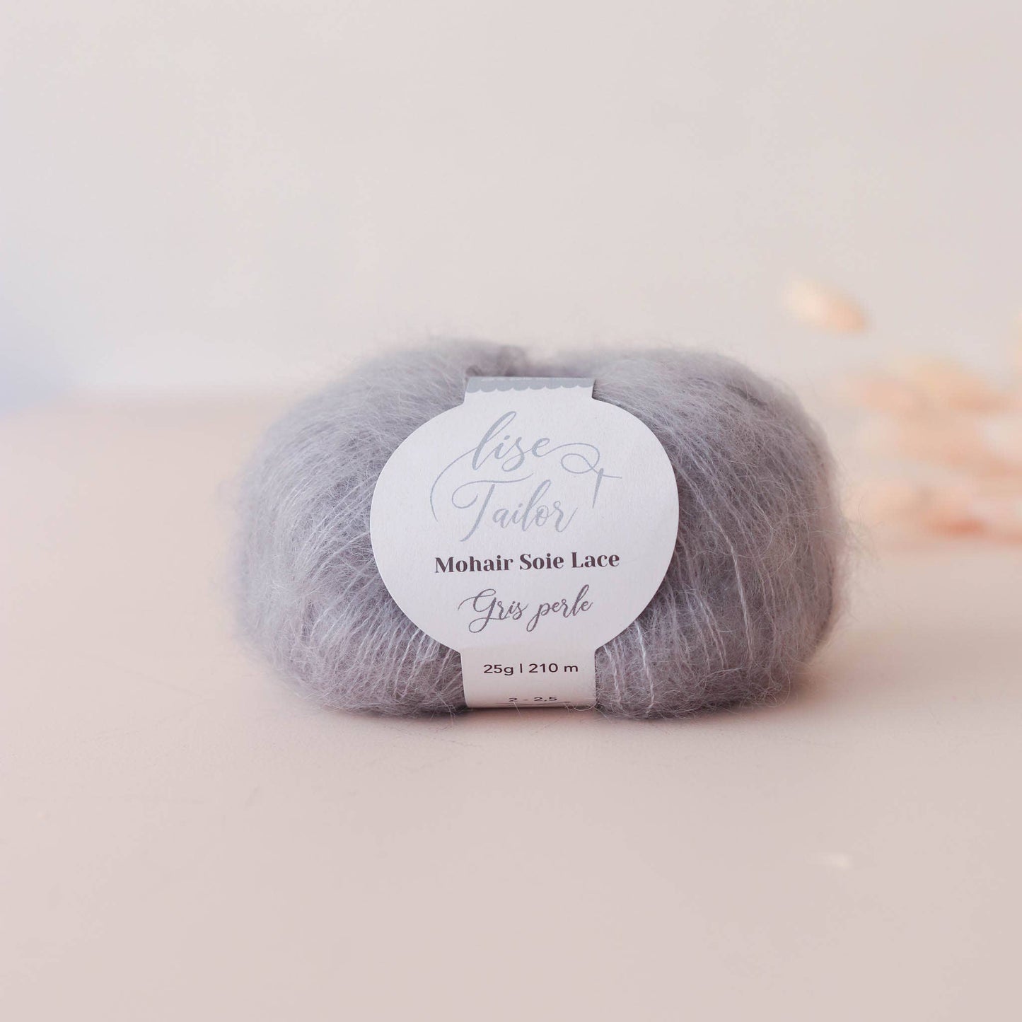 Lise Tailor Pearl Grey Mohair Wool & Silk Yarn