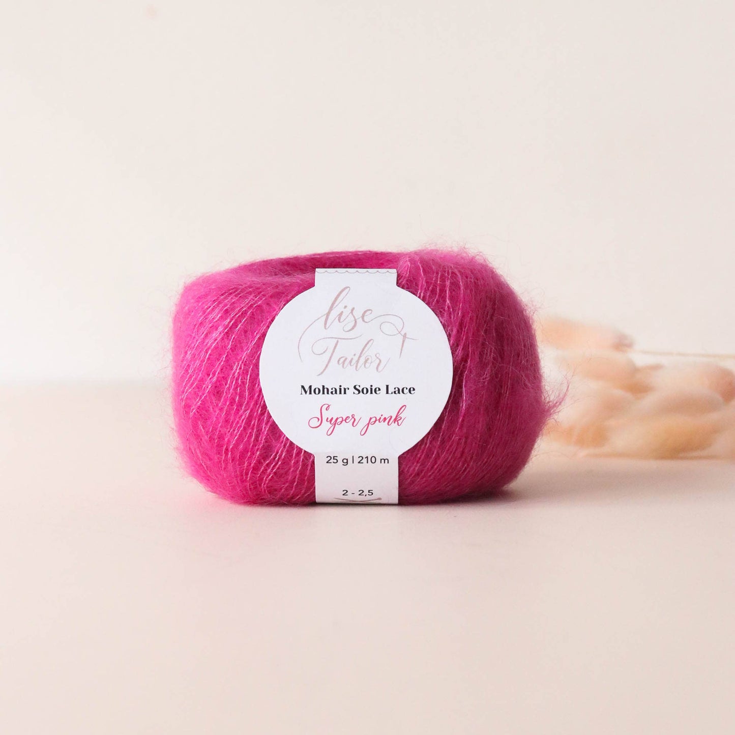 Lise Tailor Super Pink Mohair Wool & Silk Yarn