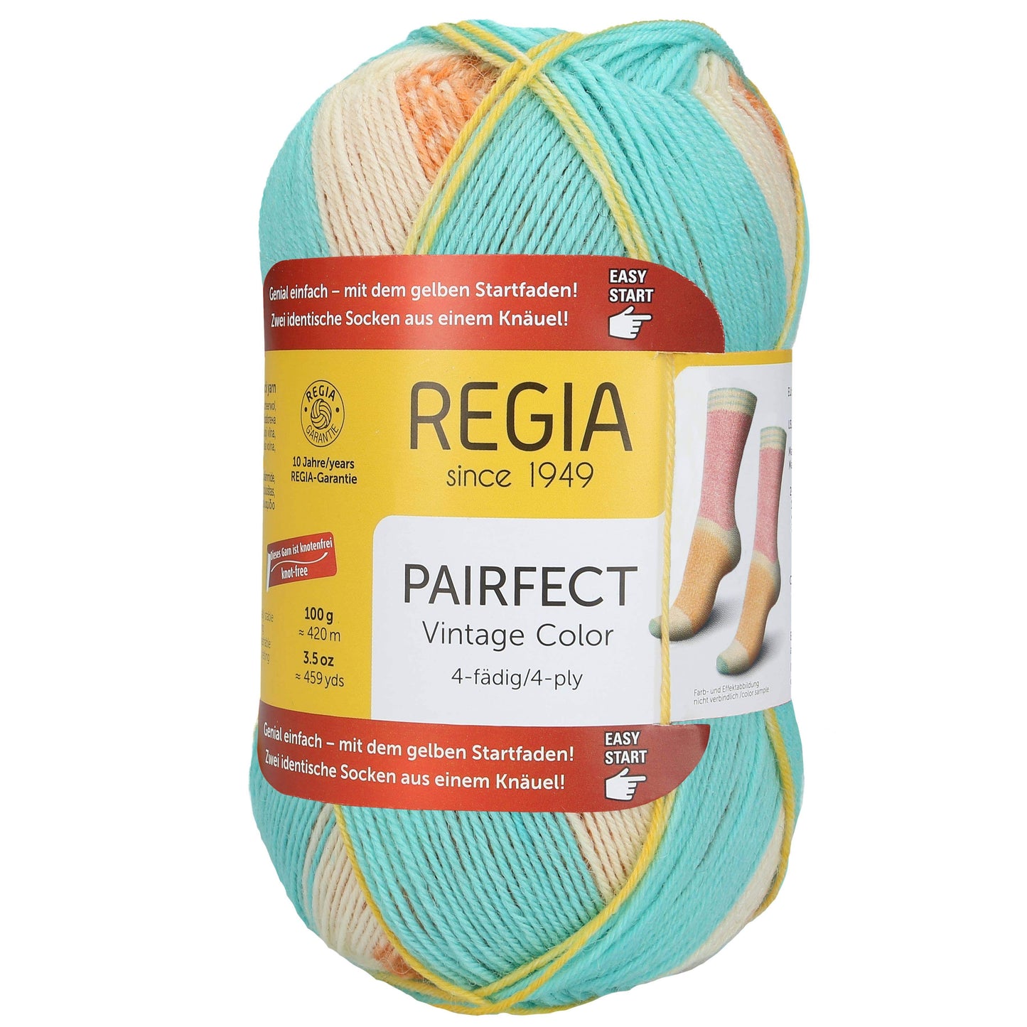 MEZ Pink sorbet REGIA Sock Wool 6-ply Colour Pairfect Yarn