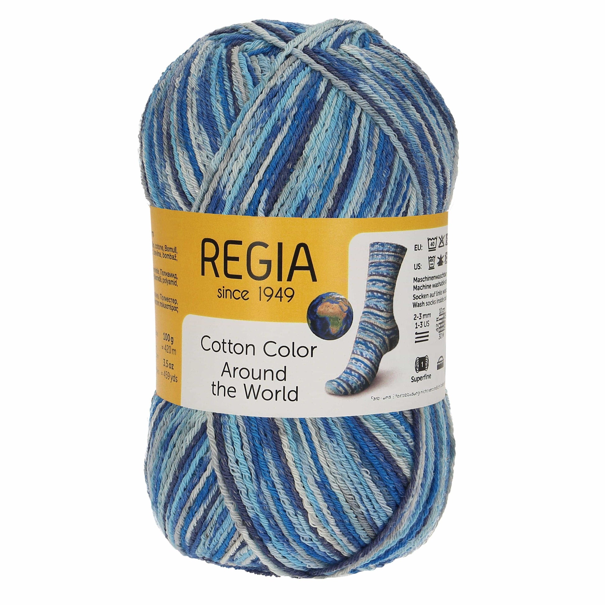 MEZ REGIA Color Cotton Sock Wool Yarn