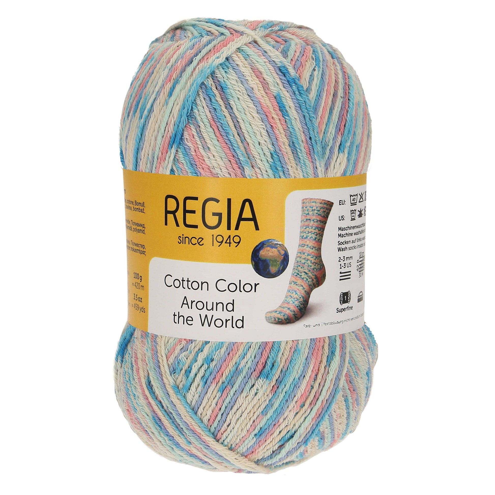 MEZ REGIA Color Cotton Sock Wool Yarn