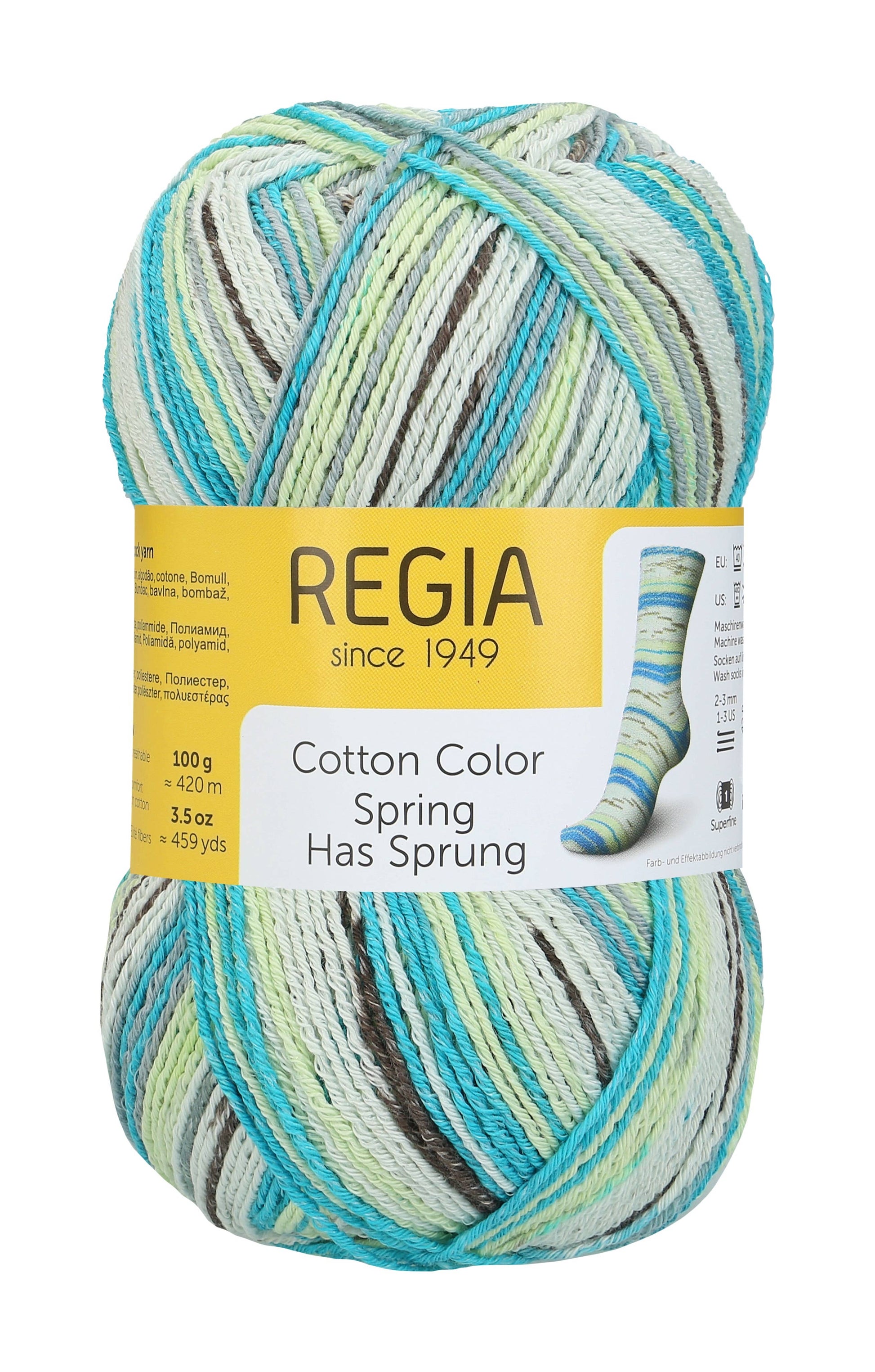 MEZ Spring Sky REGIA Color Cotton Sock Wool Yarn