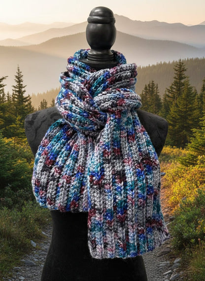 Mountaintop Yarn 703 Sunday Stroll Scarf Bundle - Crochet Pattern and Yarn Kit Craft Kits