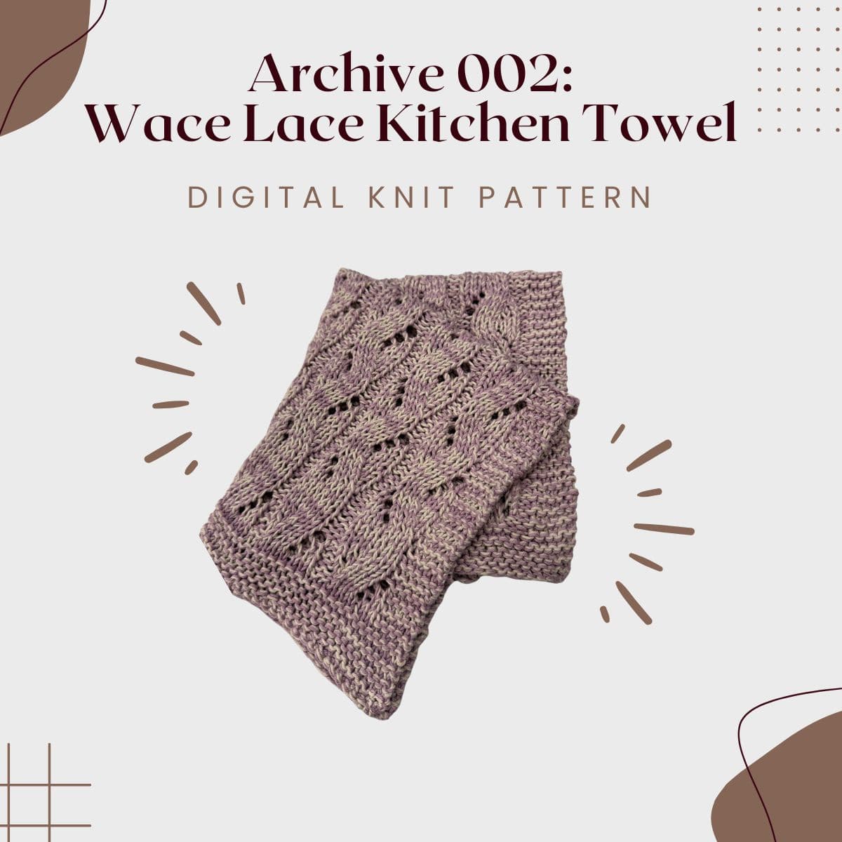 Mountaintop Yarn Archive 002: Wave Lace Kitchen Towel - Digital Pattern Patterns